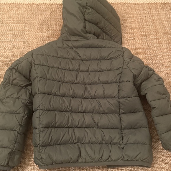 Save the Duck Olive Green Winter Jacket Puffer 2T Orange Hooded - Picture 8 of 8